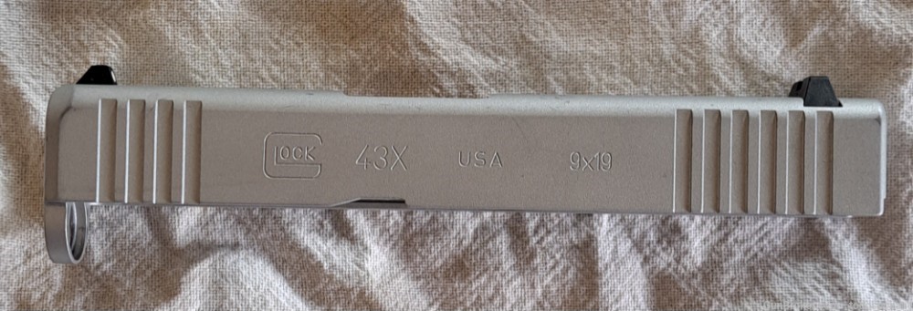 Glock 43X OEM silver stripped slide used-img-1