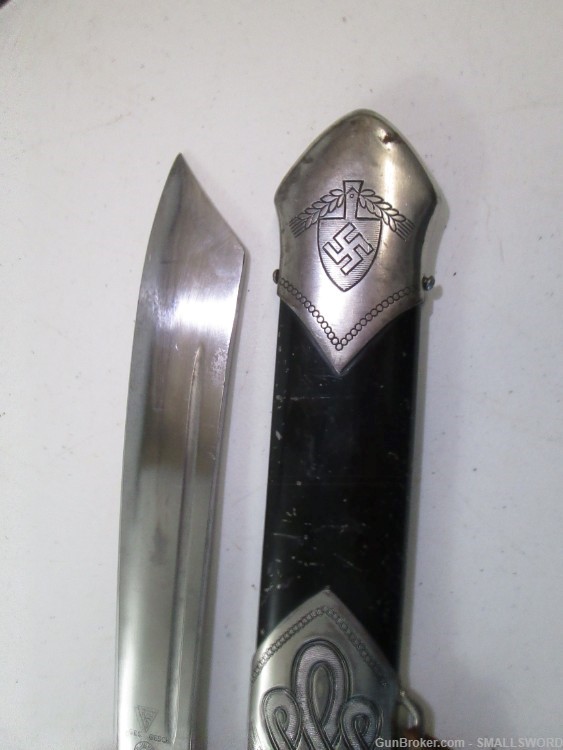 WWII German labor Heuer Dagger with Scabbard & hanger marked Krebs #Y90-img-6