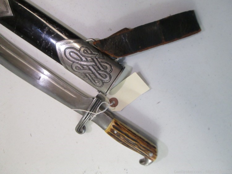 WWII German labor Heuer Dagger with Scabbard & hanger marked Krebs #Y90-img-5