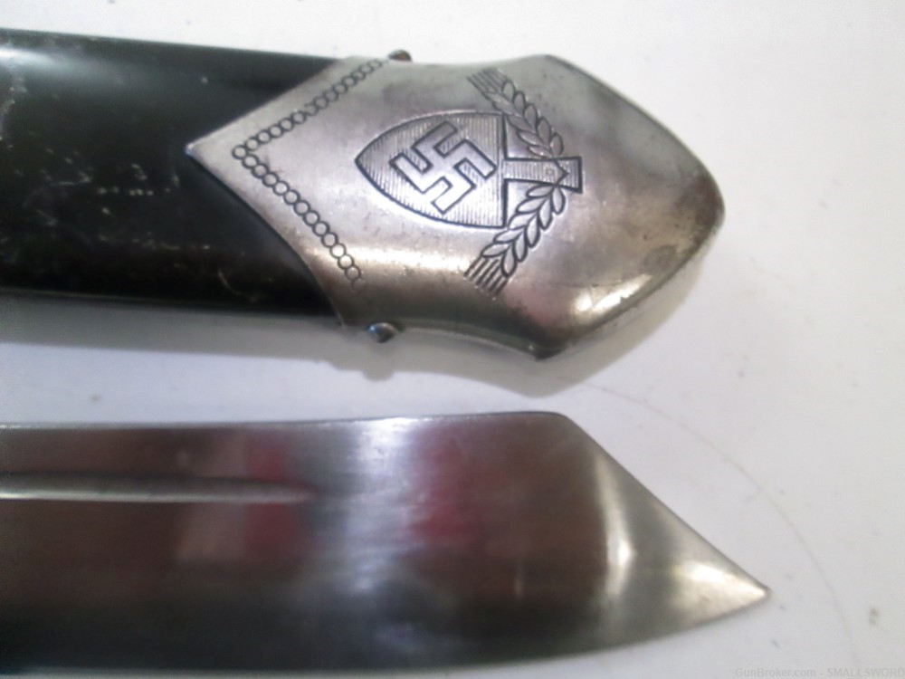 WWII German labor Heuer Dagger with Scabbard & hanger marked Krebs #Y90-img-4