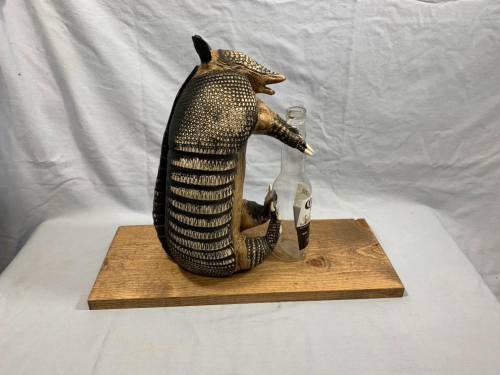 Repoduction Armadillo holding Beer bottle Mount (NEW)-img-2