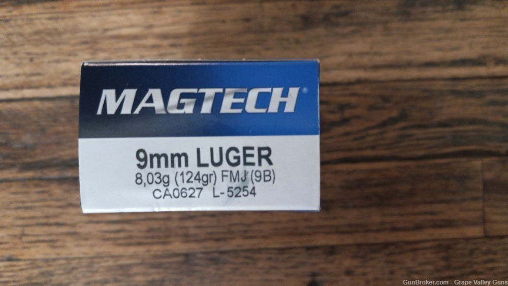 Magtech 9mm Luger 124 gr FMJ Pistol PCC Ammo 500 rounds-img-2