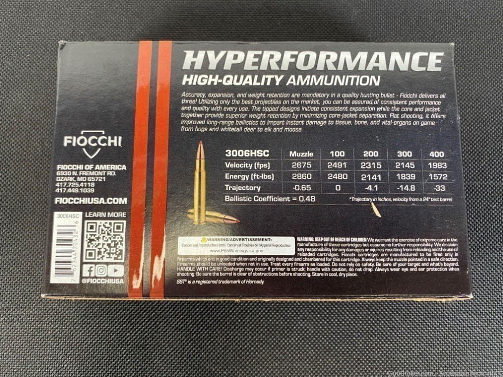 Fiocchi  Hyperformance 30-06 Springfield 3006HSC-img-1