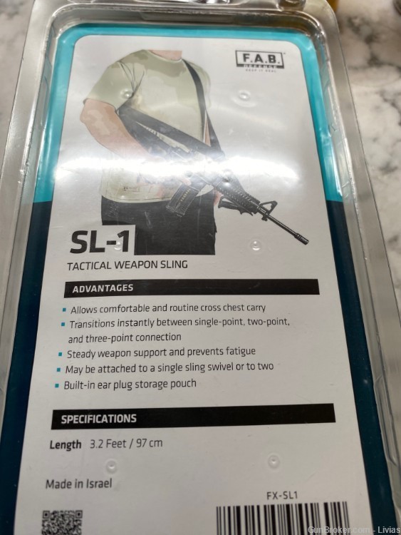 AR15 Free Shipping !Sling F.A.B. SL-1   1, 2, or 3 point connection-img-3