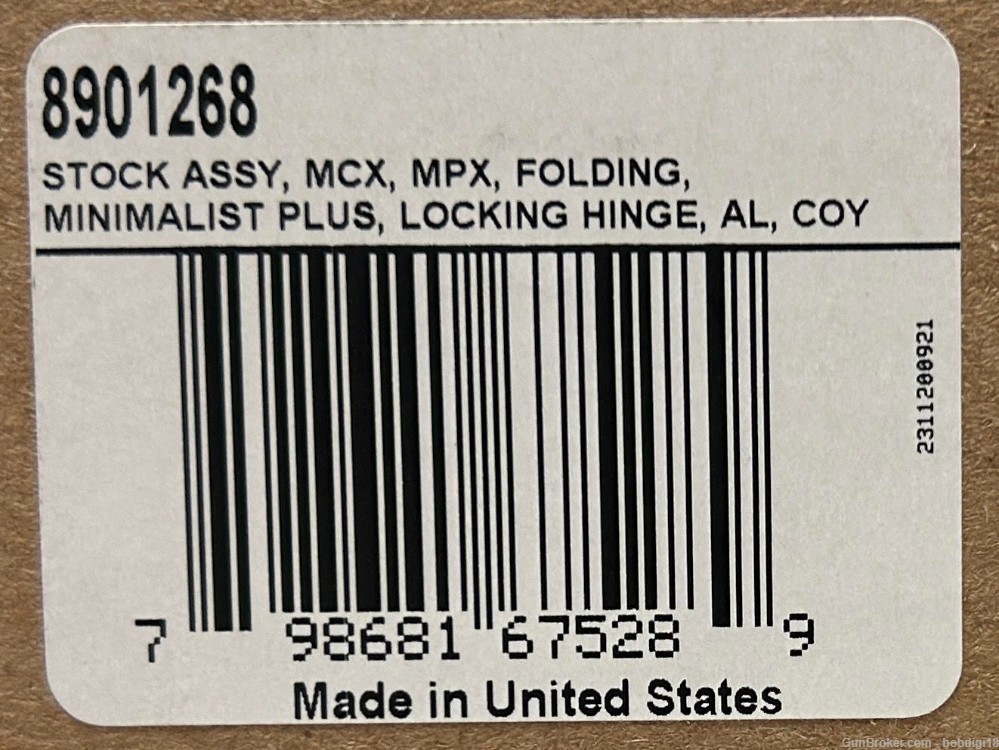 Sig Sauer 8901268 Minimalist Plus Coyote Brown MPX / MCX 1913 Folding Stock-img-3