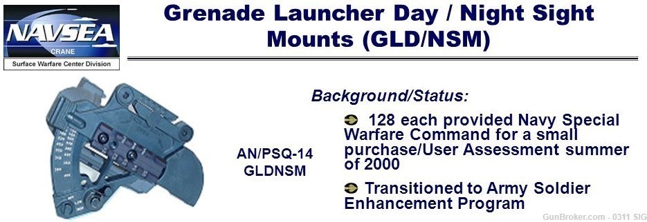 RARE M203 Grenade Launcher Day /Night Sight AN/PSQ-14 -img-3