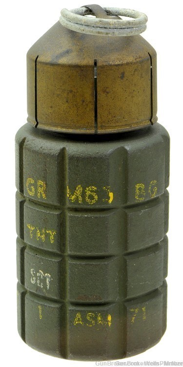BELGIUM M63 HAND GRENADE HE-FRAG CUTAWAY INERT-img-1