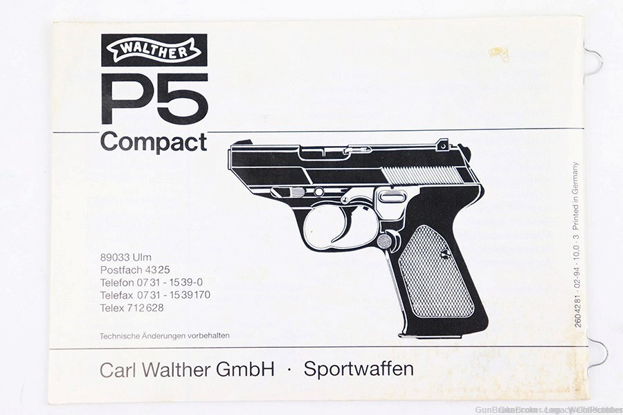 WALTHER P5 COMPACT FACTORY BOX, TARGET, MANUAL, CLEANING ROD AND MAGAZINE-img-5