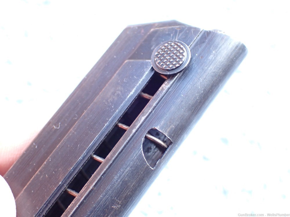 GERMAN WWII LUGER P-08 fxo STRAIGHT WING EAGLE 37 9MM MAGAZINE #7222-img-6