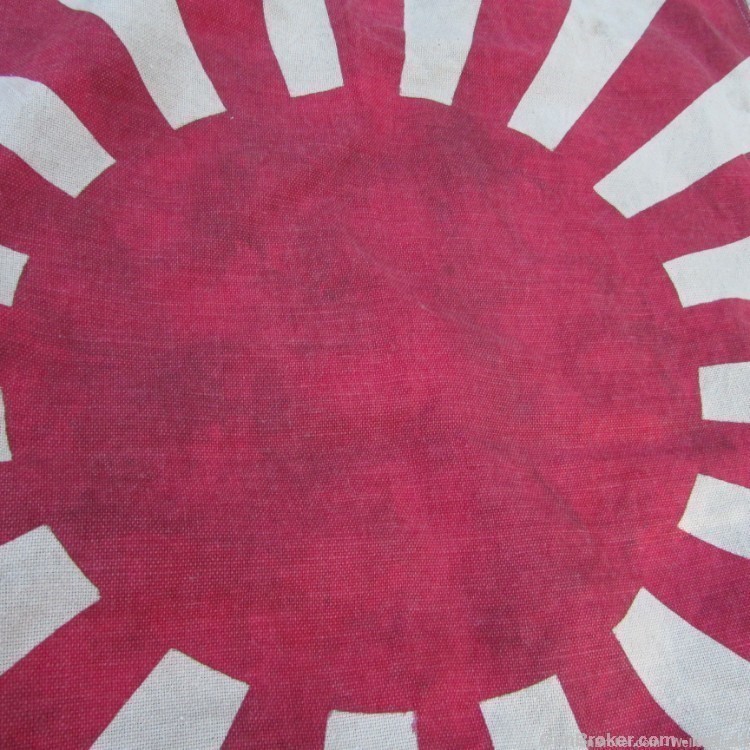 JAPANESE WWII RISING SUN NATIONAL WAR FLAG ORIGINAL PRE-1945 w/ TIES (RARE)-img-1