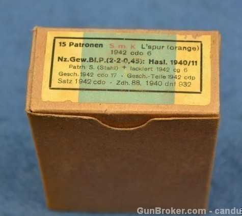 GERMAN WWII 8mm K98 BLACK TIP TRACERS 1942 COLLECTOR GERMAN WW2 98K MAUSER-img-0