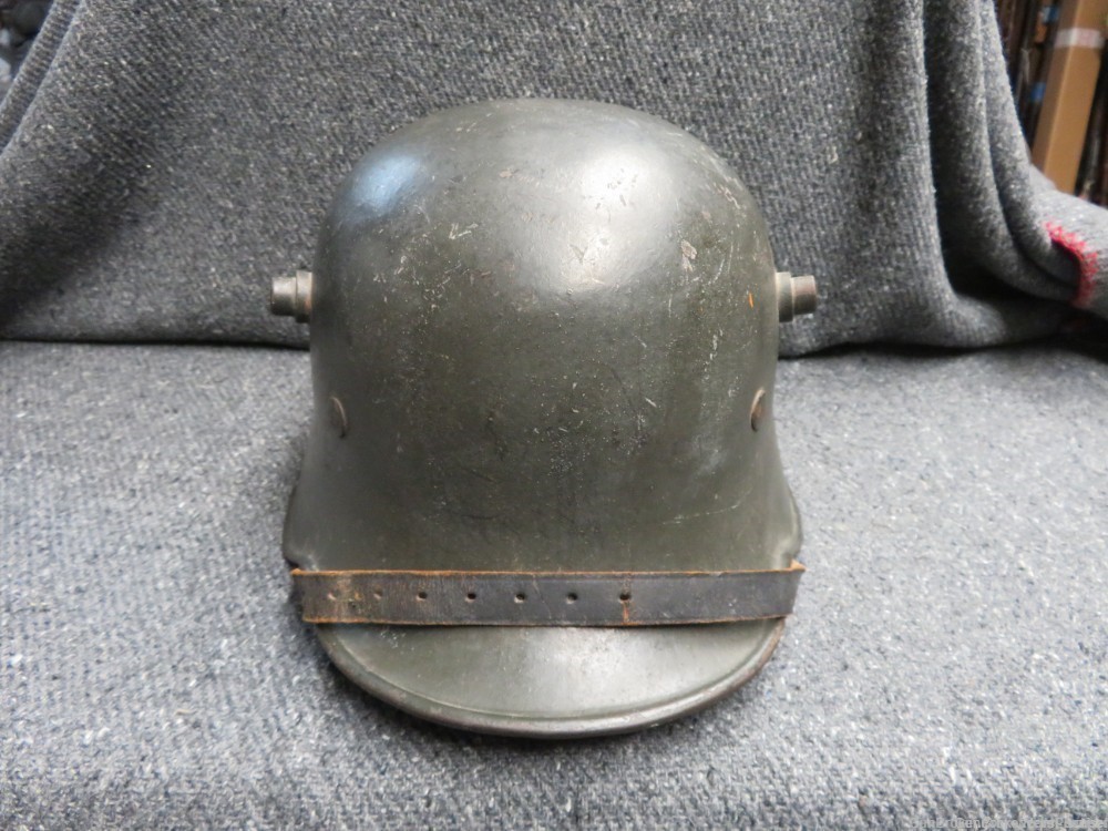 GERMAN WWII ARMY MODEL 1916 TRANSITIONAL SINGLE DECAL HELMET WITH LINER-img-2