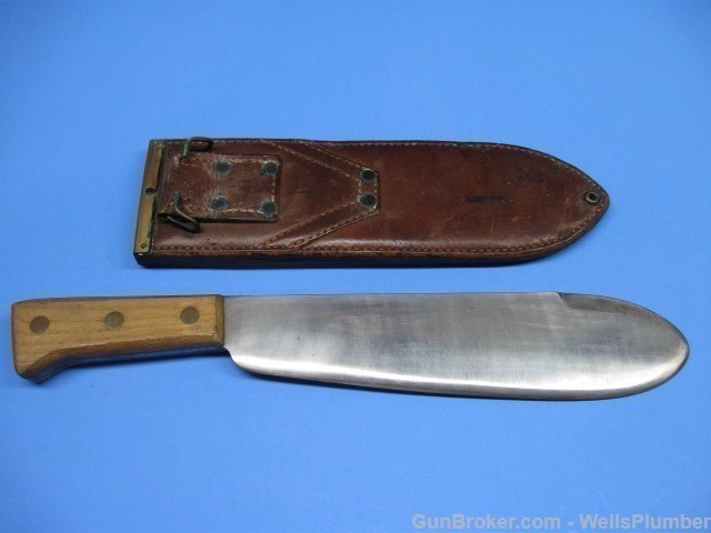 USMC WWII MEDICAL CORPSMEN BOLO KNIFE WITH USMC 1945 SCABBARD (MINT)-img-4