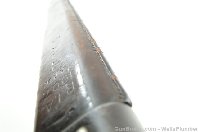 US SPRINGFIELD ARMORY MODEL 1905 BAYONET w/ LEATHER COVERED SCABBARD (1907)-img-26