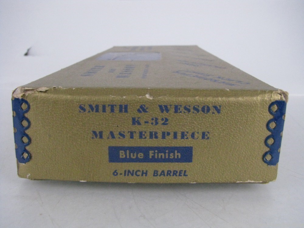 SMITH & WESSON K-32 MASTERPIECE TARGET REVOLVER 6" BBL BLUED FINISH BOX-img-2
