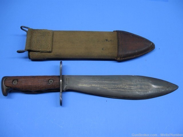 US WWI MODEL 1917 BOLO PLUMB WITH ORIGINAL SCABBARD DATED 1918  -img-1