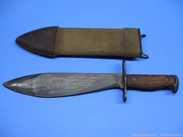 US WWI MODEL 1917 BOLO PLUMB WITH ORIGINAL SCABBARD DATED 1918  -img-0