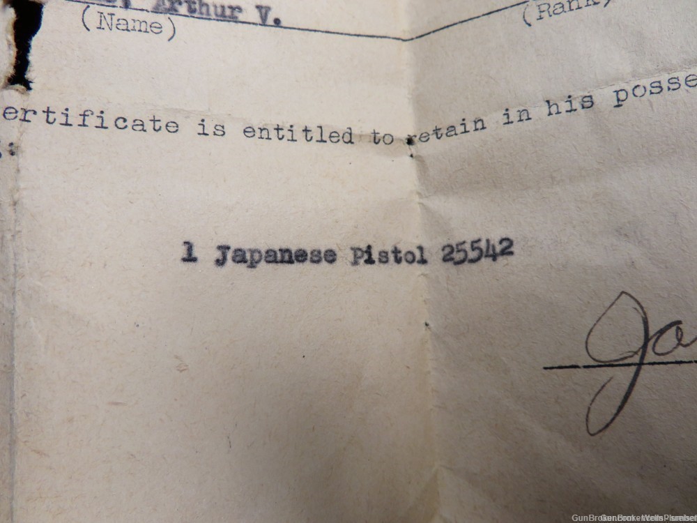 JAPANESE WWII TYPE 14 NAMBU HOLSTER W/CAPTURE PAPER-FIRING PIN & CANE-1943-img-17