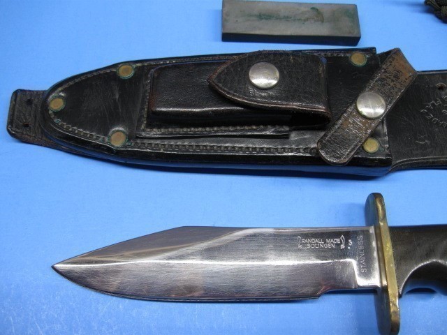 VIETNAM RANDALL MODEL 15 FIGHTING KNIFE w/ ORIGINAL SCABBARD SOLINGEN MODEL-img-2