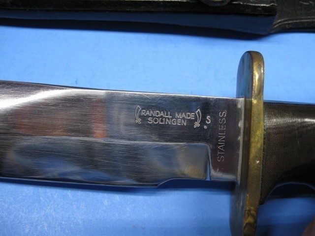 VIETNAM RANDALL MODEL 15 FIGHTING KNIFE w/ ORIGINAL SCABBARD SOLINGEN MODEL-img-3