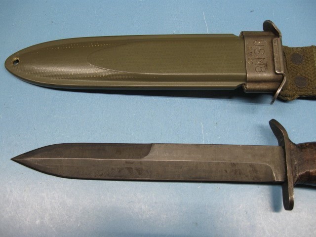 US WWII M3 FIGHTING KNIFE GUARD MARKED UTICA-img-3