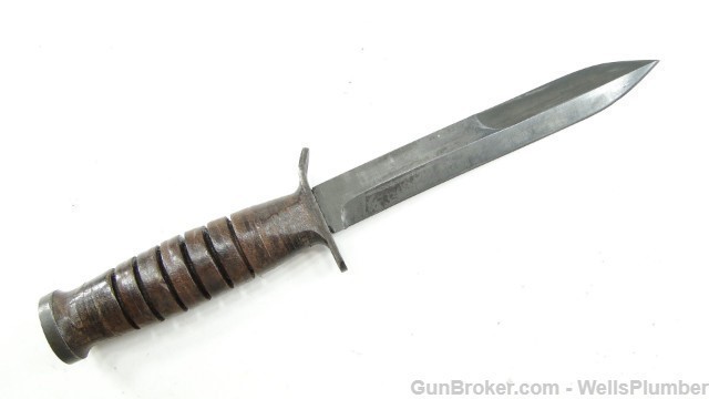 US WWII M3 FIGHTING KNIFE GUARD MARKED UTICA-img-8