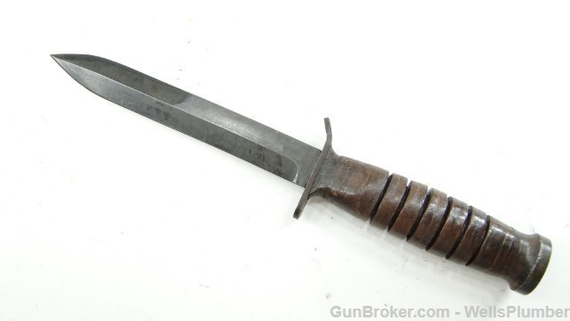 US WWII M3 FIGHTING KNIFE GUARD MARKED UTICA-img-9