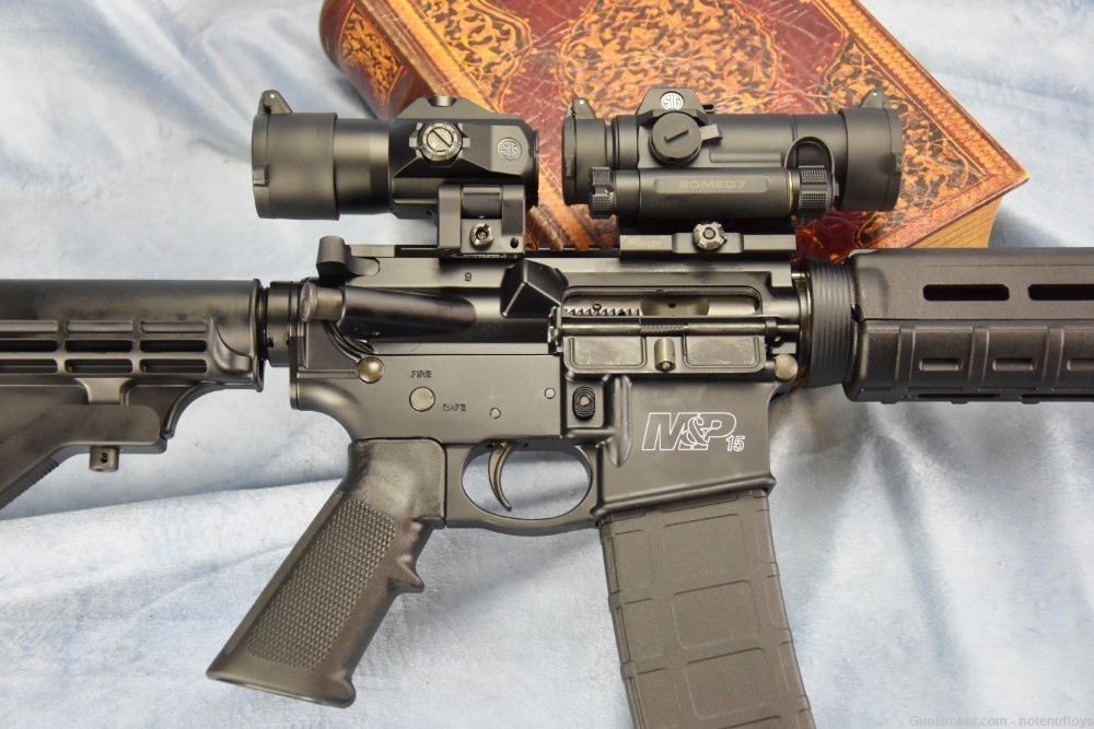 Smith & Wesson S&W M&P Sport II 5.56 MLOK wSig Romeo 7 optic & 4x Magnifier-img-37