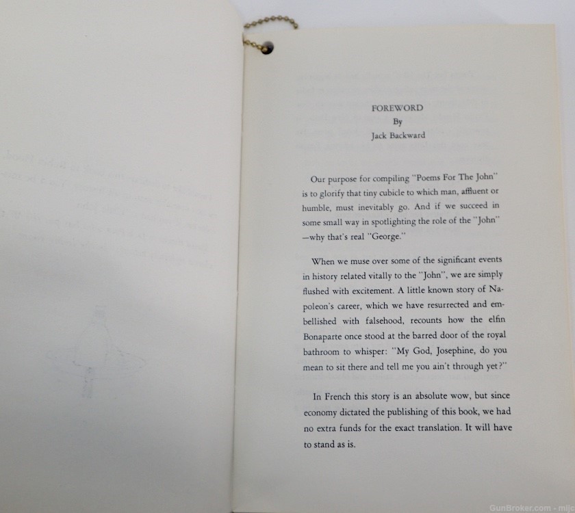 Vintage Poems for the John Jackie Kanrom 1st Ed Bathroom Humor PB Book Mint-img-1