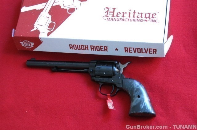 Heritage Rough Rider .22 LR Single Action Black Alloy New In Box Cheep-img-0