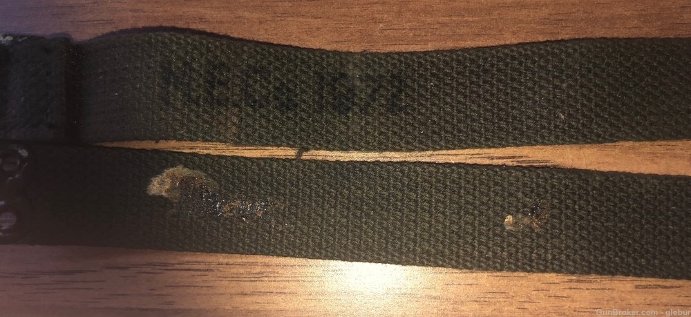 BRITISH ENFIELD M.E. CO. 1972 RIFLE SLING  WITH BRASS  FITTINGS -img-2