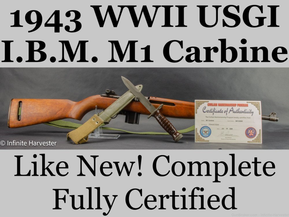IBM M1 Carbine WW2 USGI .30 Carbine M1-Carbine Bring-Back CMP IBM USGI CMP-img-0
