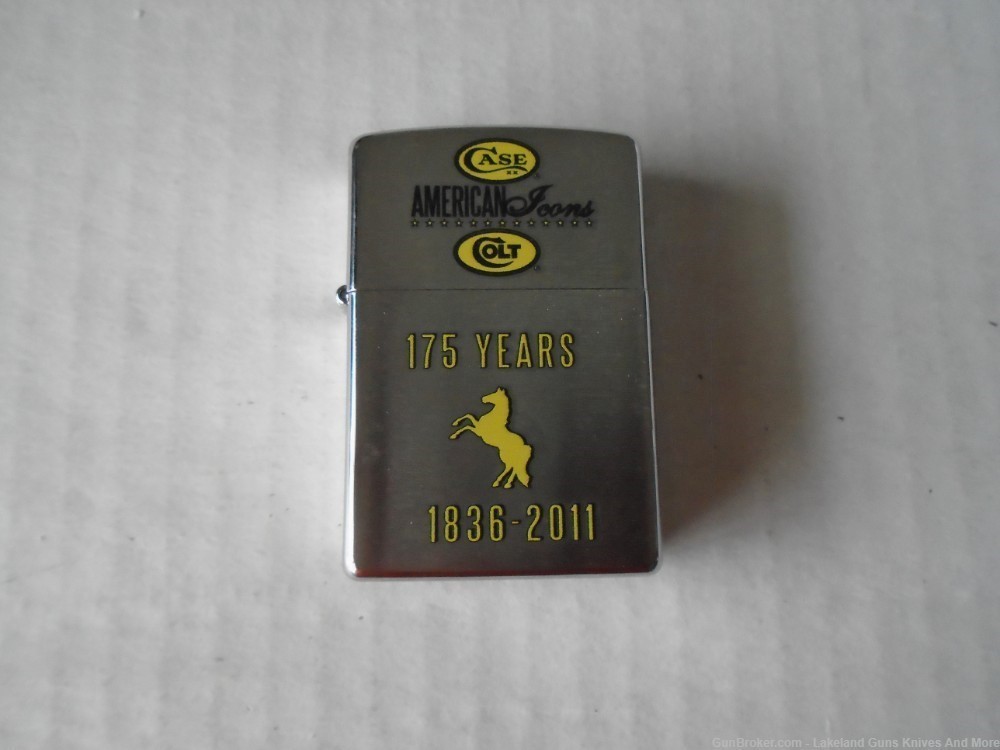 NIB Sealed Rare American Icons 175 Years 1836-2011 Case Colt Zippo Lighter!-img-11