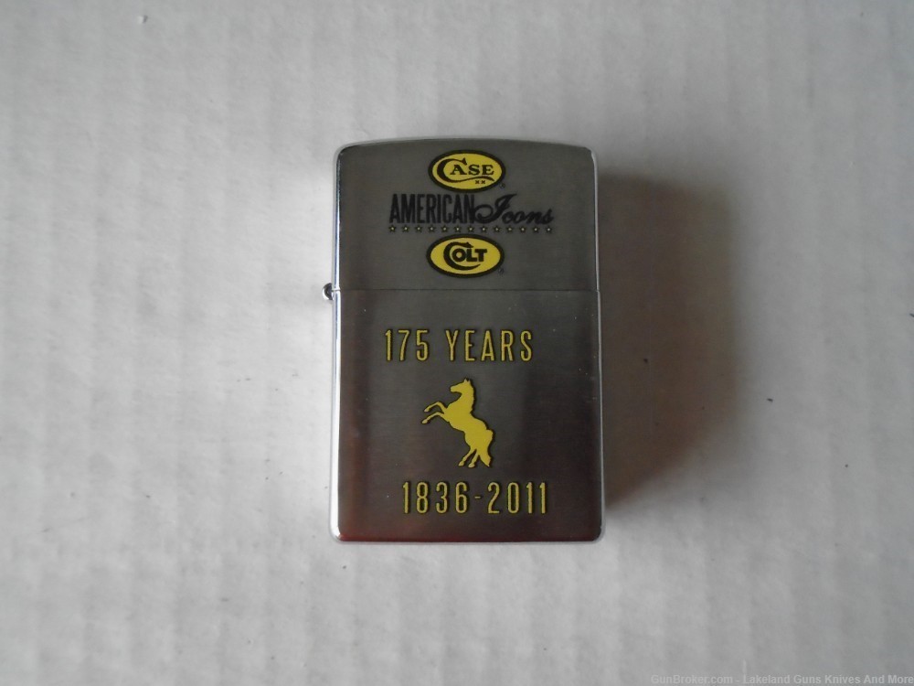 NIB Sealed Rare American Icons 175 Years 1836-2011 Case Colt Zippo Lighter!-img-10