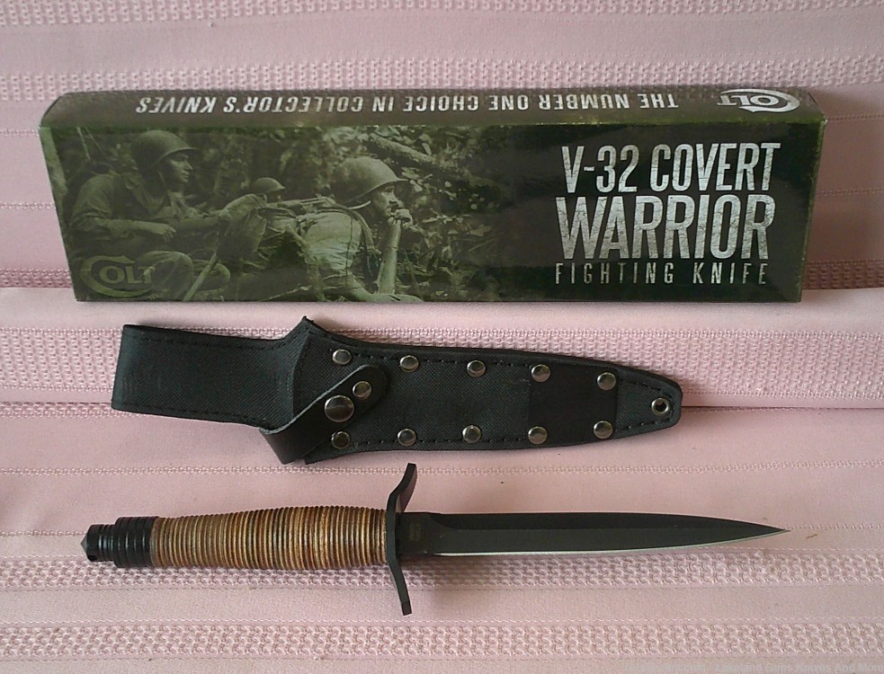 NIB Beyond RARE Colt V-32 Military Stiletto Covert Warrior Fighting Knife!-img-8