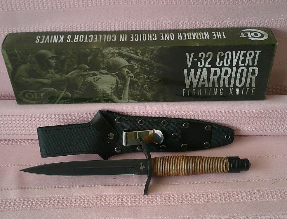 NIB Beyond RARE Colt V-32 Military Stiletto Covert Warrior Fighting Knife!-img-9