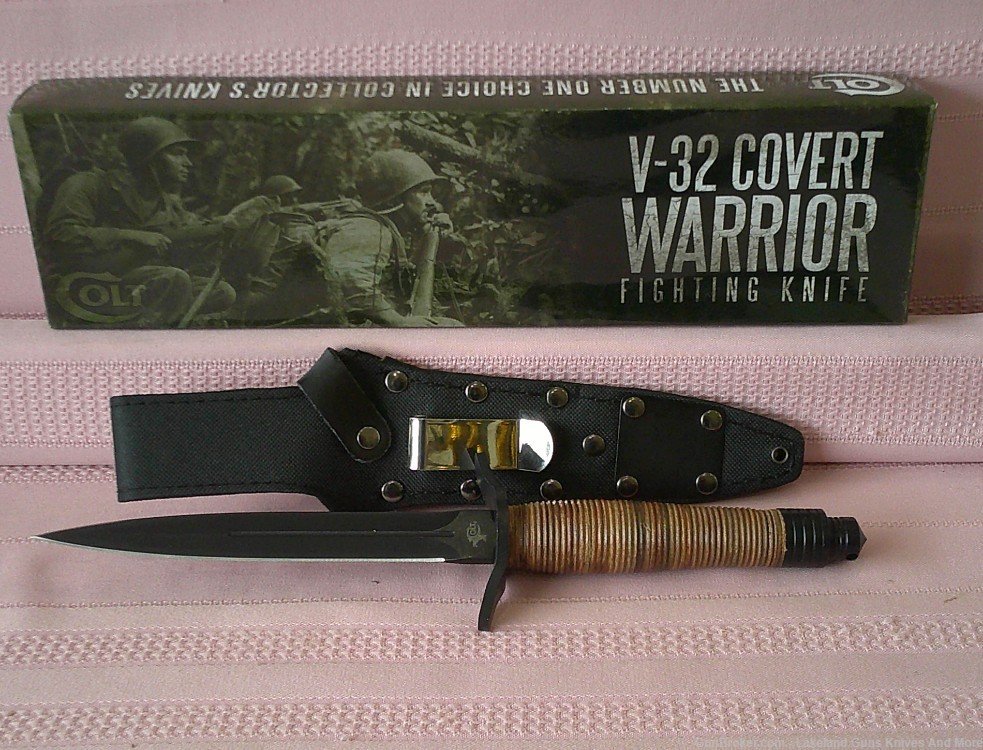 NIB Beyond RARE Colt V-32 Military Stiletto Covert Warrior Fighting Knife!-img-10
