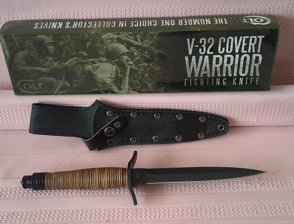NIB Beyond RARE Colt V-32 Military Stiletto Covert Warrior Fighting Knife!-img-6