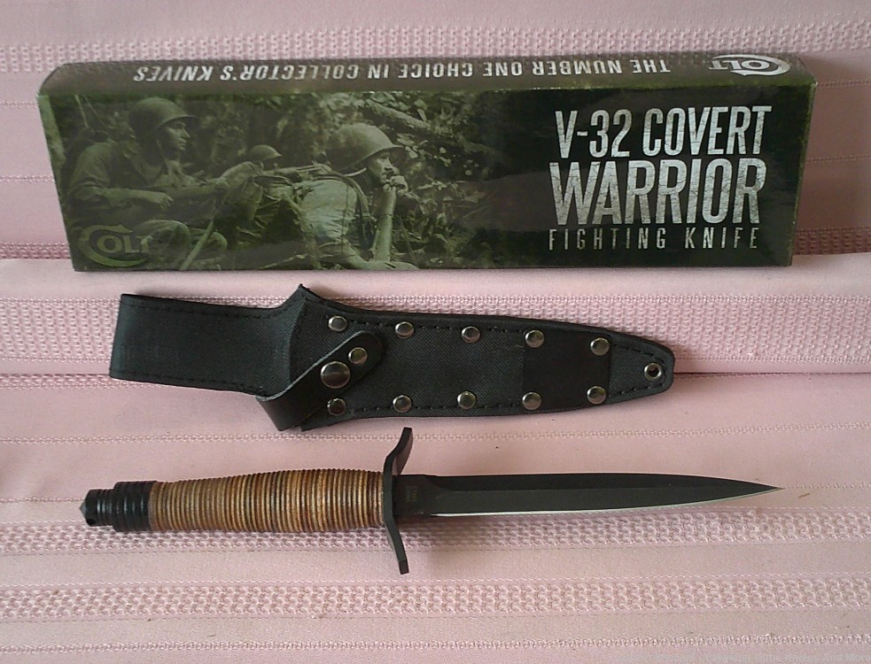 NIB Beyond RARE Colt V-32 Military Stiletto Covert Warrior Fighting Knife!-img-7