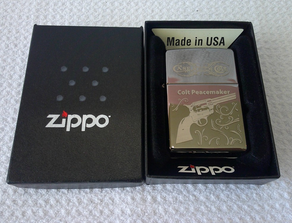 Unicorn Rare USA Made Case XX Zippo Colt Peacemaker Lighter Only 150 Made!-img-12
