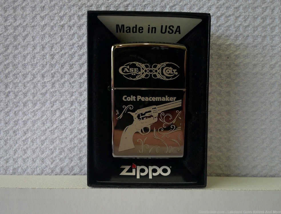 Unicorn Rare USA Made Case XX Zippo Colt Peacemaker Lighter Only 150 Made!-img-1