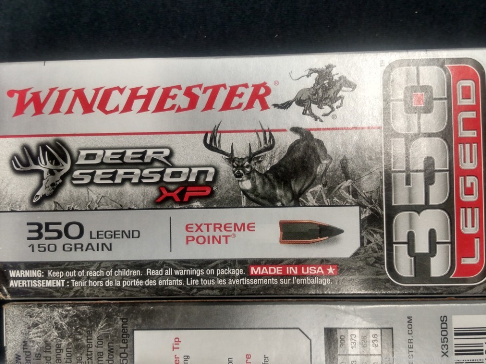 350 LEGEND WINCHESTER deer season XP extreme poly point 40 rds new!-img-0