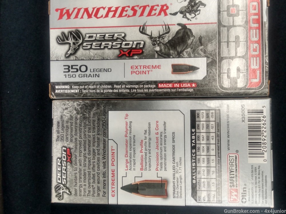 350 LEGEND WINCHESTER deer season XP extreme poly point 40 rds new!-img-2