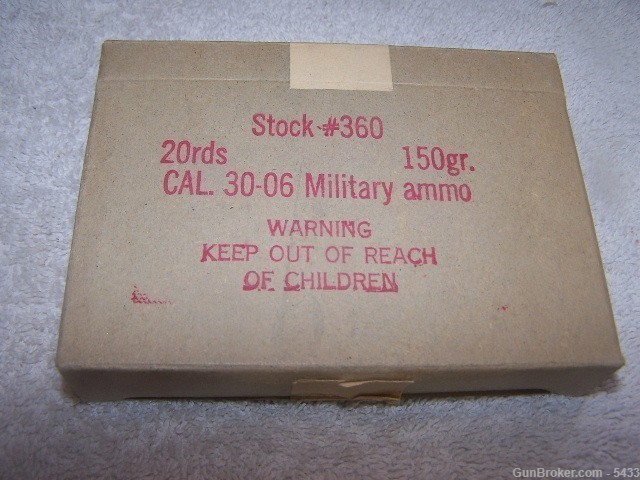 Winchester 30-06 Military ammo Full 20 CTGS.-img-0