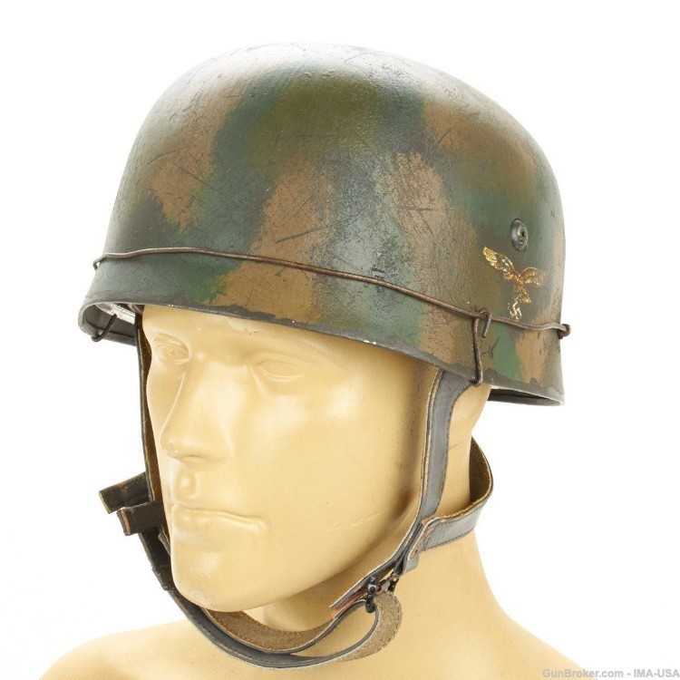 German WWII Replica Paratrooper M38 Helmet Splinter Camouflage-img-5