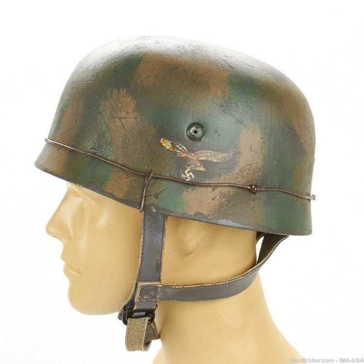 German WWII Replica Paratrooper M38 Helmet Splinter Camouflage-img-1