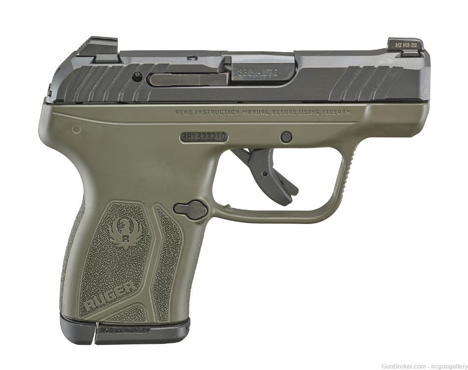 Ruger LCP Max 380 Pistol OD GREEN NEW FastShipNoCCFee 13733-img-0