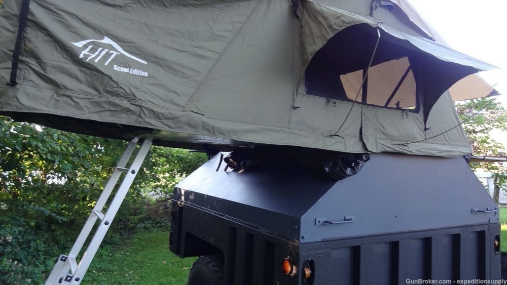 Military Light Tactical Ultimate Bug Out Trailer RoofTop Tent Awning Solar-img-17