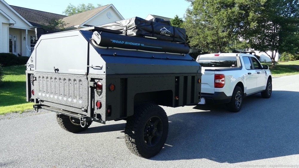 Military Light Tactical Ultimate Bug Out Trailer RoofTop Tent Awning Solar-img-4