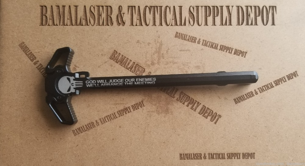 GOD WILL JUDGE OUR ENIMIES AR 15 DUAL AMBIDEXTROUS CHARGING HANDLE-img-0